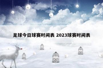 足球今日球赛时间表 2023球赛时间表